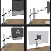 Gibbon Mounts FE112 Aluminum Alloy Lifting and Rotating LCD Computer Monitor Bracket( Clip Table)
