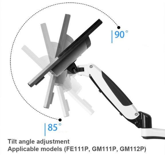 Gibbon Mounts  Lifting and Rotating Computer Monitor Bracket Slide Rail Bracket,Model: FE111P