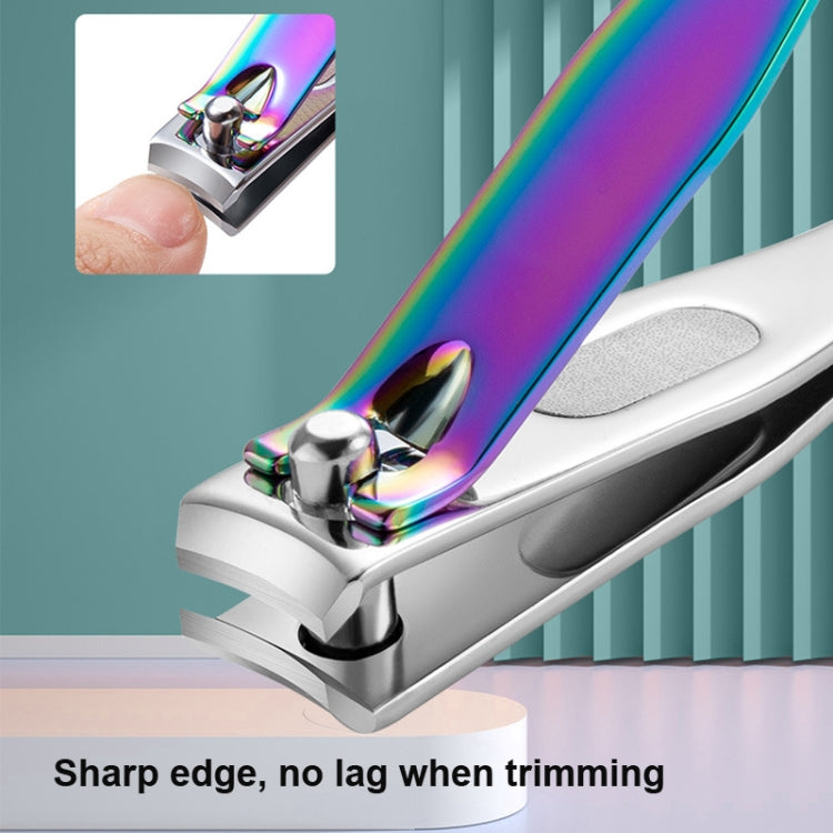 3 PCS Large Color Titanium Nail Clipper Gradient Mermaid Handle Nail Clipper Nail Art Tool