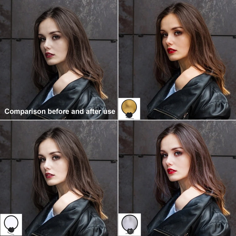 30cm Double-sided Beauty Photo Live Broadcast Fill Light Board with Storage Box(Silver White)