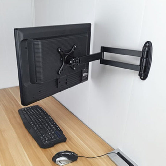 Computer LCD Monitor Wall Mounted Universal Swivel Bracket(Silver)