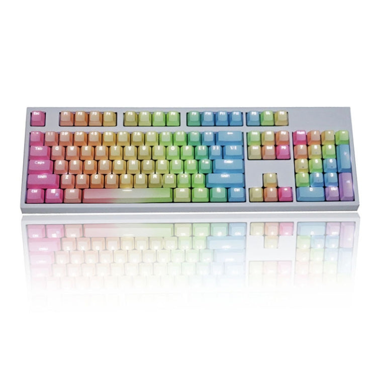 104 Keys Light-transmitting Dip-dyed Keycaps(Rainbow Dip)