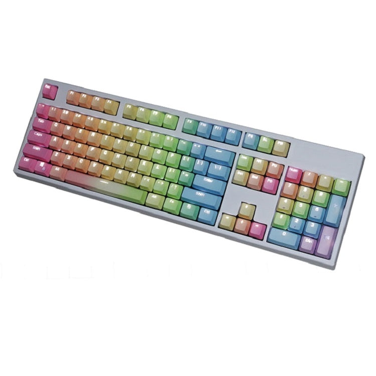 104 Keys Light-transmitting Dip-dyed Keycaps(Rainbow Dip)