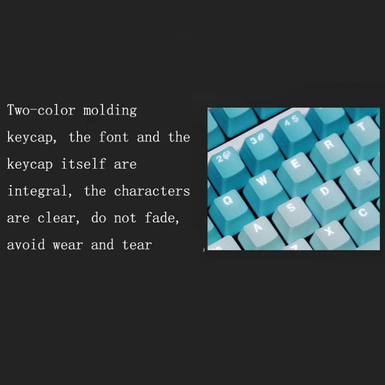 104 Keys Light-transmitting Dip-dyed Keycaps(Rainbow Dip)
