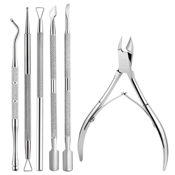 Stainless Steel Double Head Dead Skin Scissors Set, Specification: Set F