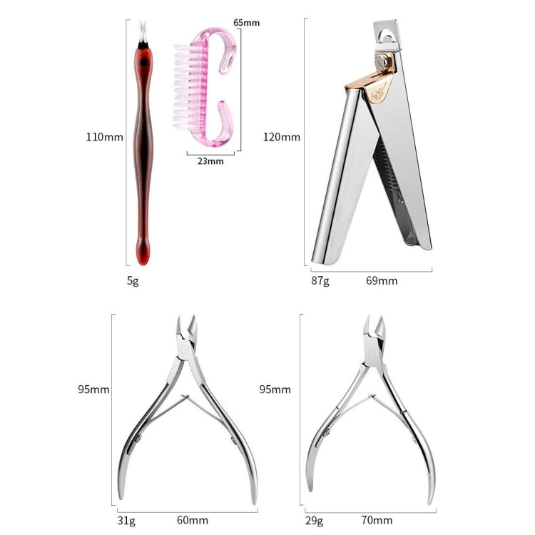 Stainless Steel Double Head Dead Skin Scissors Set, Specification: Set F