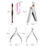 Stainless Steel Double Head Dead Skin Scissors Set, Specification: Set F