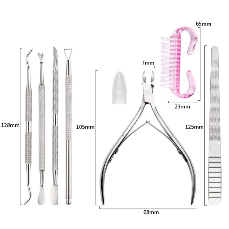 Stainless Steel Double Head Dead Skin Scissors Set, Specification: Set F