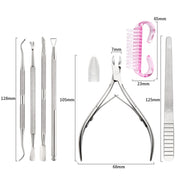 Stainless Steel Double Head Dead Skin Scissors Set, Specification: Set F