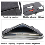Zipper Type Polyester Business Laptop Liner Bag, Size: 14 Inch(Light Grey)