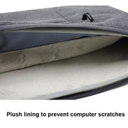 Zipper Type Polyester Business Laptop Liner Bag, Size: 14 Inch(Light Grey)