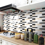 12 PCS 10 x 20cm Brick Pattern Crystal Film Glossy Tile Sticker Floor Sticker(KIT021)