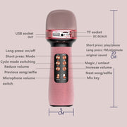 WS898 Live Wireless Bluetooth Microphone with Audio Function(Black)