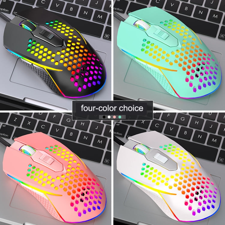 LEAVEN S50 6Keys Macro Definition Programmable RGB Lighted Gaming Wired Mouse, Cable Length: 1.5m(Blue)