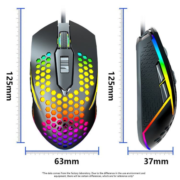 LEAVEN S50 6Keys Macro Definition Programmable RGB Lighted Gaming Wired Mouse, Cable Length: 1.5m(Blue)