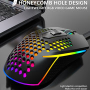 LEAVEN S50 6Keys Macro Definition Programmable RGB Lighted Gaming Wired Mouse, Cable Length: 1.5m(White)