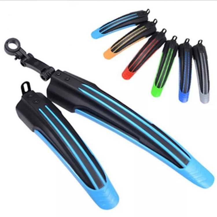 1 Set  Dual Color Bicycle Mudguard Mountain Bike Fenders Set(Dark Grey)