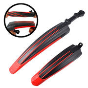 1 Set  Dual Color Bicycle Mudguard Mountain Bike Fenders Set(All Black)