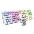 ZIYOU LANG T2 88 Keys Gaming Mechanical Luminous Keyboard and Mouse Set, Cable Length: 1.6m(White) - Wired Keyboard by PMC TechLife | Online Shopping South Africa | PMC TechLife | Buy Now Pay Later Mobicred