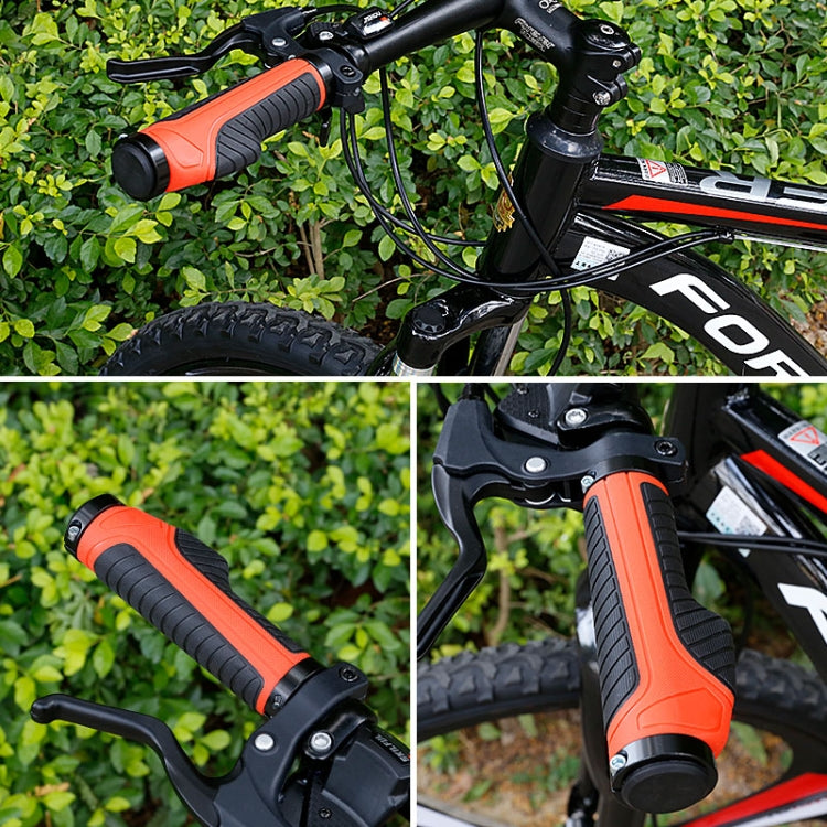 1 Pair Bicycle MTB Bike Handlebar Grips Rubber Anti-Slip Racing Bike Grip(Red)