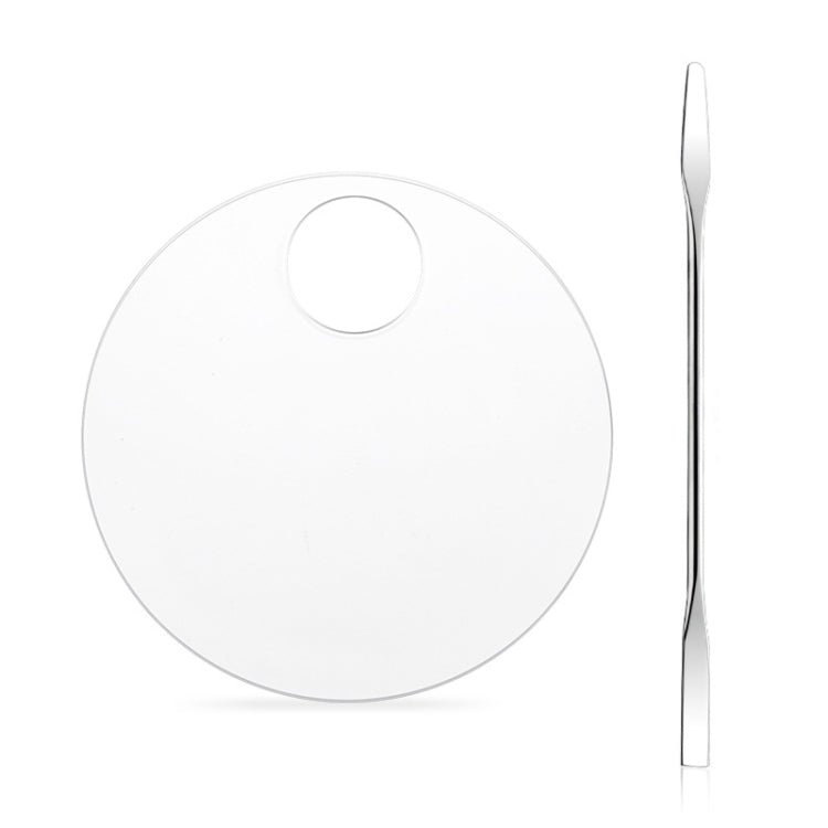 Acrylic Makeups Manicure Transparent Palette With Color Stick, Specification: Round Plate+Stick
