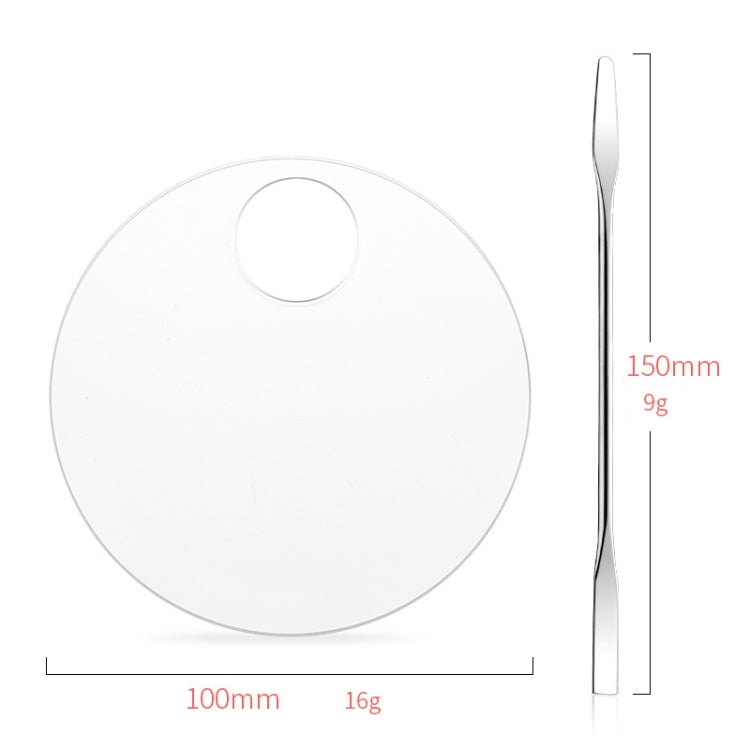 Acrylic Makeups Manicure Transparent Palette With Color Stick, Specification: Round Plate+Stick