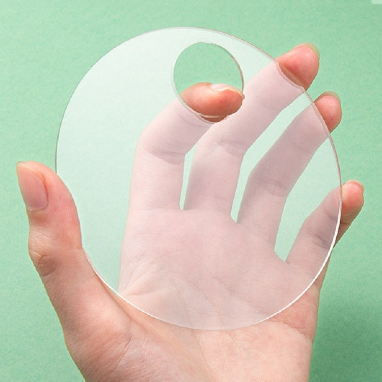 Acrylic Makeups Manicure Transparent Palette With Color Stick, Specification: Round Plate+Stick