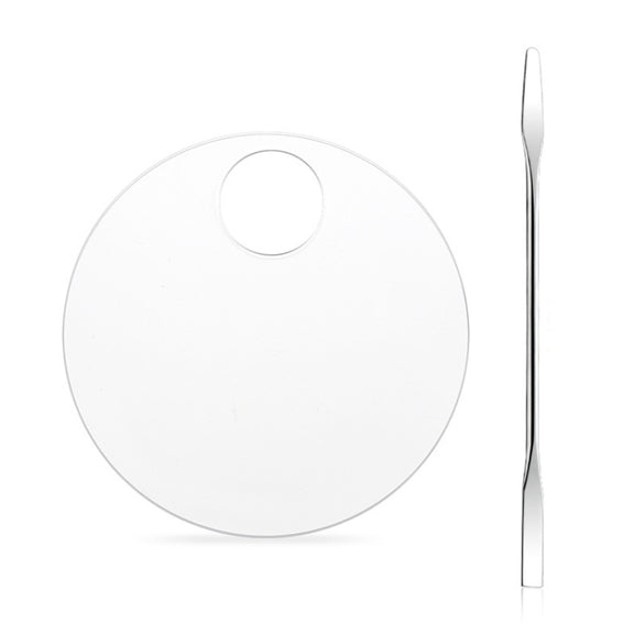 Acrylic Makeups Manicure Transparent Palette With Color Stick, Specification: Round Plate+Stick