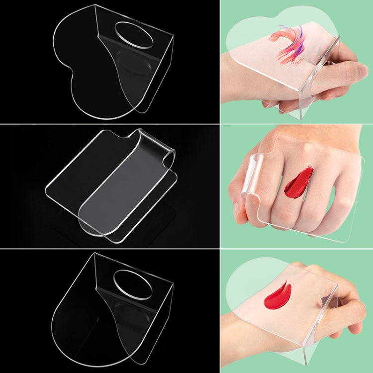 Acrylic Makeups Manicure Transparent Palette With Color Stick, Specification: Love Plate+Stick