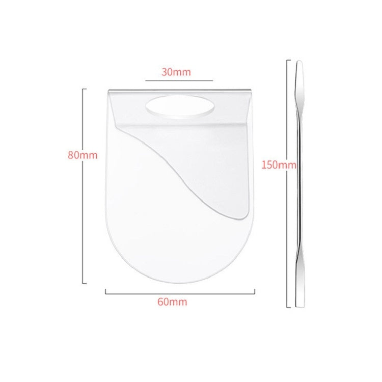 Acrylic Makeups Manicure Transparent Palette With Color Stick, Specification: Half-ring Plate+Stick