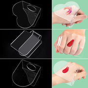 Acrylic Makeups Manicure Transparent Palette With Color Stick, Specification: Half-ring Plate+Stick