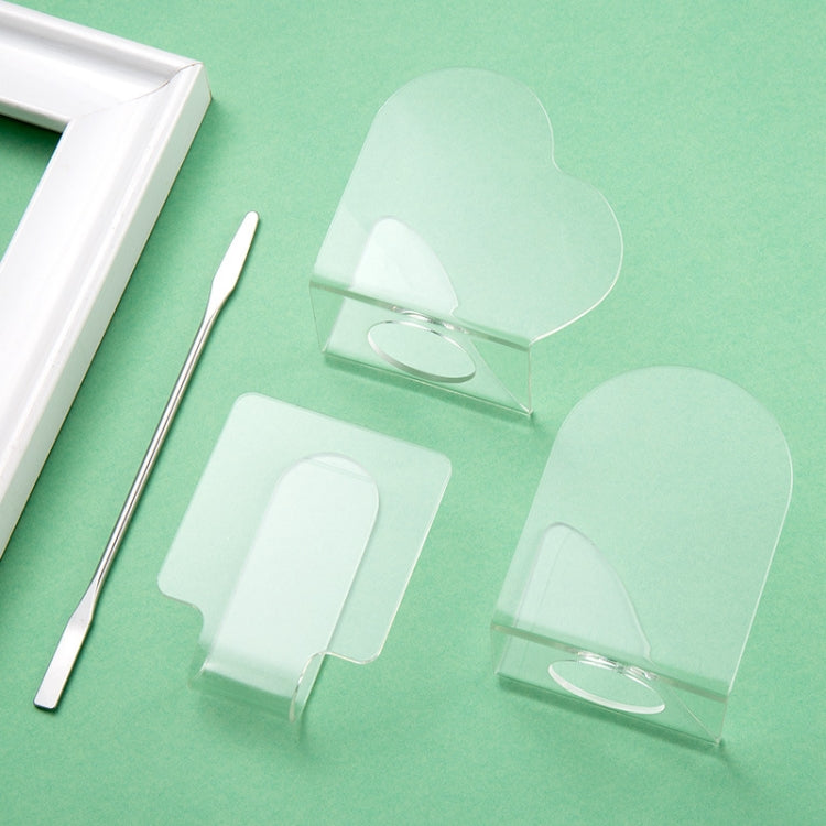 Acrylic Makeups Manicure Transparent Palette With Color Stick, Specification: Square Plate+Stick