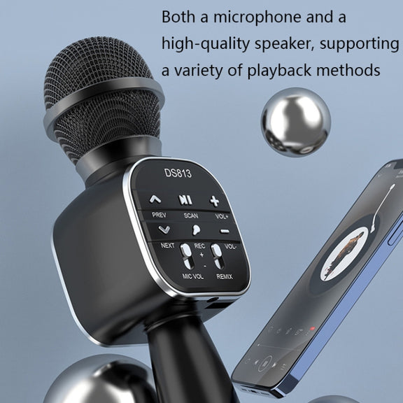 DS813 Live Wireless Bluetooth Microphone(Pink)