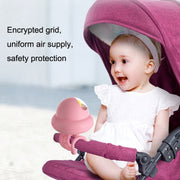 Stroller Portable Multi-Function Silent Octopus Bladeless Fan(White)