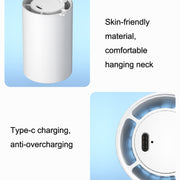 N1 Mini Portable USB Leafless Hanging Neck Fan(White)
