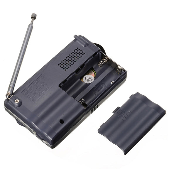 INDIN BC-R21 AM/FM Portable Radio Old Man Morning Practice Player(Silver Gray)
