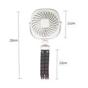 Octopus Stroller Deformation Fan Desktop Portable Handheld USB Small Fan, Colour: 2200mAh White