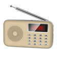 Y-619  FM/AM Mini Radio MP3 Rechargeable Music Player Support TF/SD Card with LED Display(Gold) - Radio Player by PMC TechLife | Online Shopping South Africa | PMC TechLife | Buy Now Pay Later Mobicred