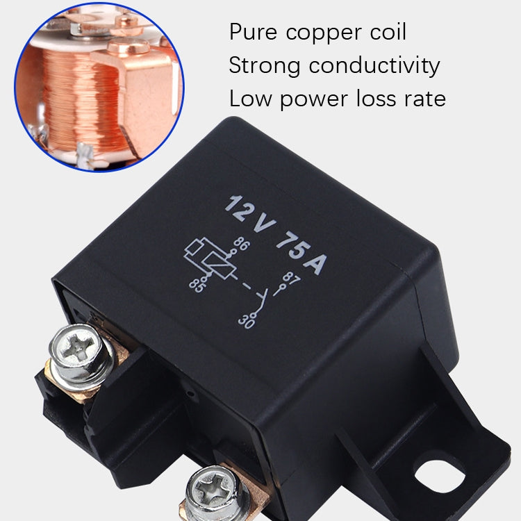 75A 12V24V 033200250 Forklift Relay Excavator Start Relay, Rated voltage: 12V