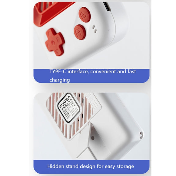 PROFAN XH008 USB Hanging Game Console Shape Fan with Bracket, Style: Building Blocks (Deep Gray)