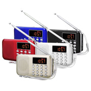 L-218AM  MP3 Radio Speaker Player Support TF Card USB with LED Flashlight Function(Blue)