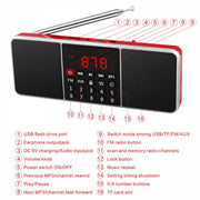 L-288FM Dual Speaker Radio MP3 Player Support TF Card/U Disk with LED Display(Blue)