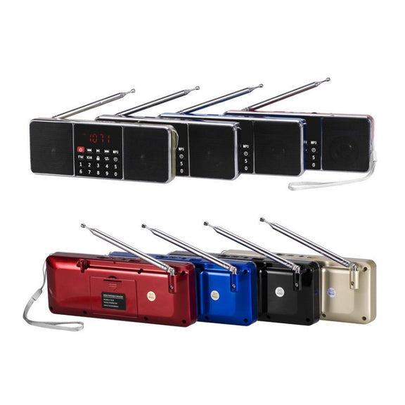 L-288AM  Bluetooth Dual Speaker Radio MP3 Player Support TF Card/U Disk with LED Display(Gold)