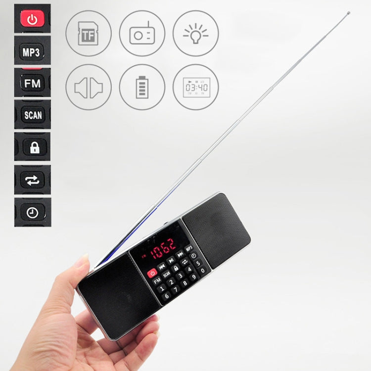 L-288AM  Bluetooth Dual Speaker Radio MP3 Player Support TF Card/U Disk with LED Display(Gold)