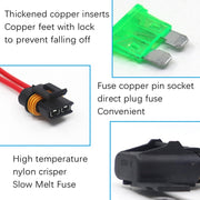 Car Slice Fuse Holder Water-resistant Fuse Box Tape Line Fuse Box(Insurance Box With No.12 Cable)