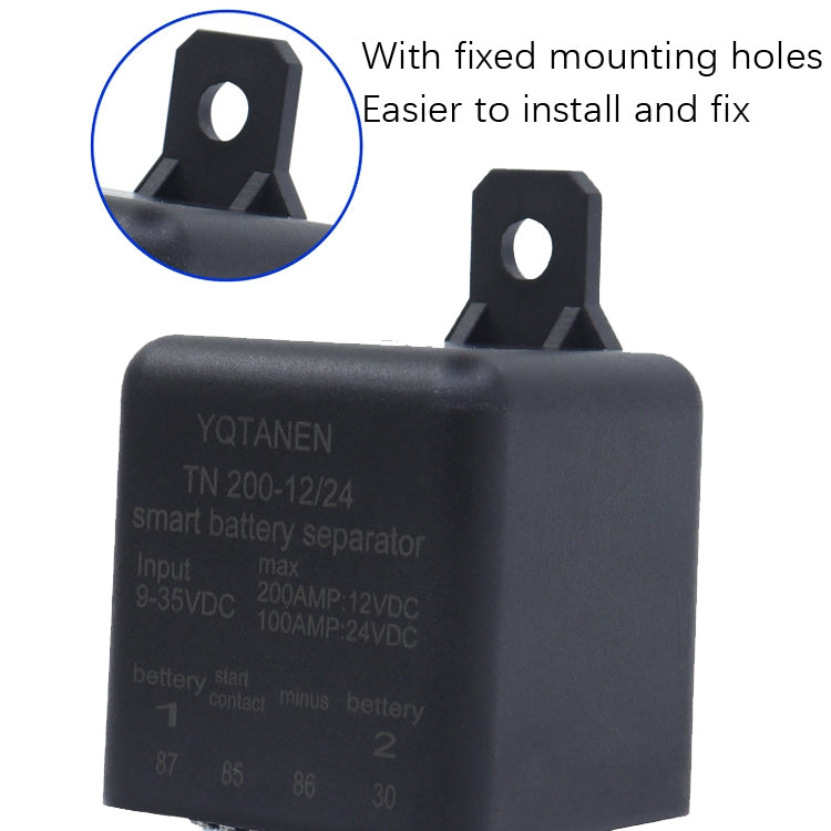 YQTANEN Small Volume Wide Voltage Dual Battery Isolator, Current: 100A