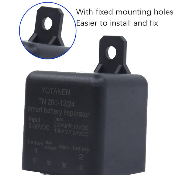 YQTANEN Small Volume Wide Voltage Dual Battery Isolator, Current: 100A