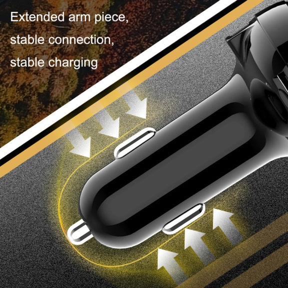 BT09 Car Bluetooth MP3 Digital Display Dual USB Charger(Black)