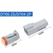 4 PCS DT04-2P / DT06-2S With Copper Car Water-resistant Connector Conductive Connection Terminal