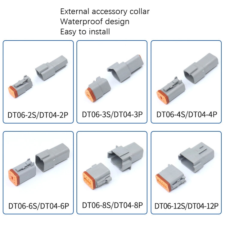 4 PCS DT04-2P / DT06-2S With Copper Car Water-resistant Connector Conductive Connection Terminal